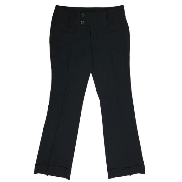 Vintage Y2K Black Indie Grunge Low Rise Bootcut Classy Chino Dress Pants / 5 - Picture 5 of 6